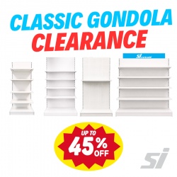 White Classic Gondola Shelving Bays